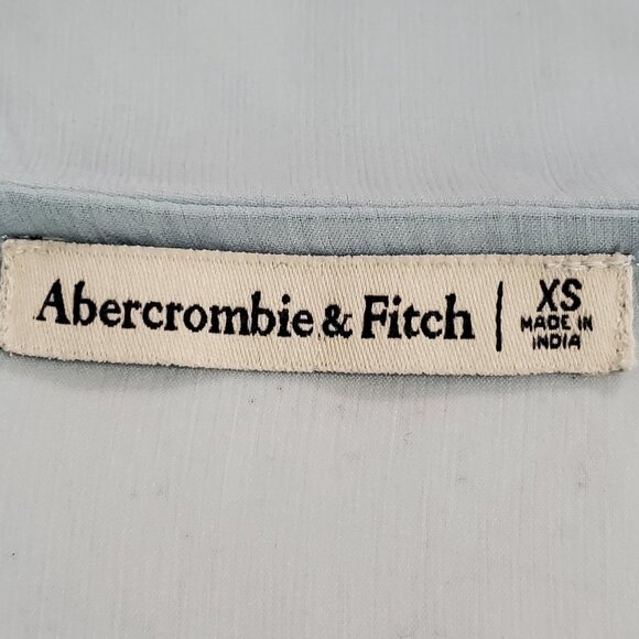 Abercrombie Fitch Women Sheer Coquette Tie Front Top Size XS Blue Fairy Ethereal - Picture 4 of 9